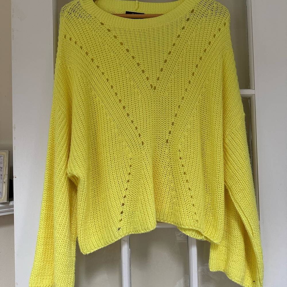 a.n.a Yellow Crew Neck Sweater (Size L)